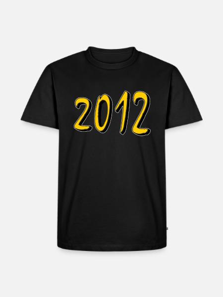BIRTHDAY YEAR 2012 - Men's Premium Organic T-Shirt - black
