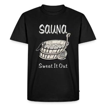 SAUNA Transpirez - T-shirt Premium bio Homme - noir - Devant - Nico (187cm)