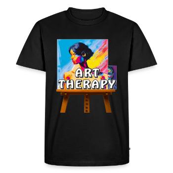 ARTIST MAKES THE PICTURE - Men's Premium Organic T-Shirt - black - Front - Nico (187cm)