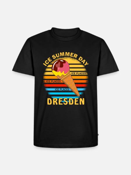 ICE SUMMER DAY DRESDEN - Men's Premium Organic T-Shirt - black