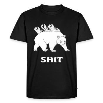 POLAR BEAR SHIT - Men's Premium Organic T-Shirt - black - Front - Nico (187cm)