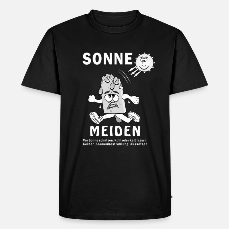 SONNE MEIDEN - Männer Premium Bio T-Shirt - Schwarz
