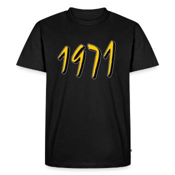 DATE OF BIRTH YEAR 1971 - Men's Premium Organic T-Shirt - black - Front - Nico (187cm)