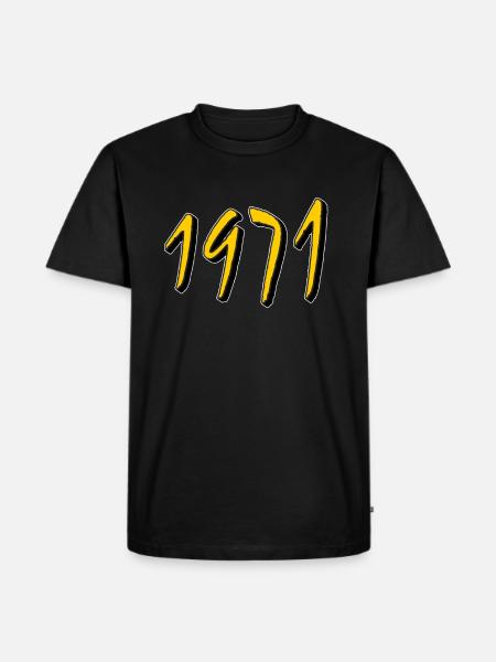 FECHA DE NACIMIENTO AÑO 1971 - Camiseta prémium ecológica para hombre - negro