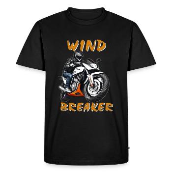 COUPE-VENT DE MOTO - T-shirt Premium bio Homme - noir - Devant - Nico (187cm)