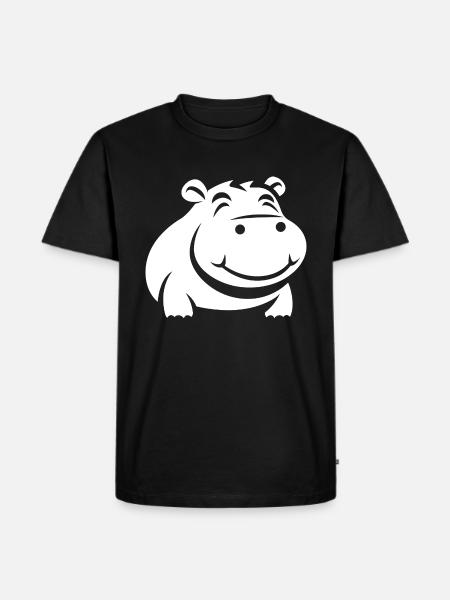 Love Little Hippopotamus - Men's Premium Organic T-Shirt - black