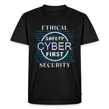 Ethical Cyber Security - Men's Premium Organic T-Shirt - black - Front - Nico (187cm)