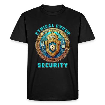 Ethical Cyber Security - Men's Premium Organic T-Shirt - black - Front - Nico (187cm)