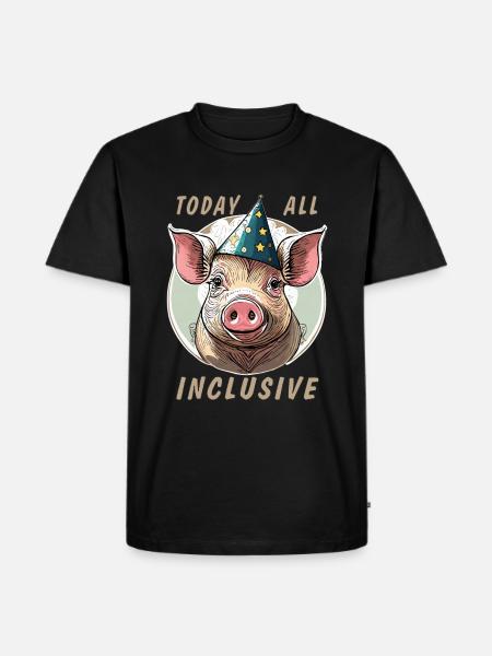 PIG TODAY ALL INCLUSIVE - Men's Premium Organic T-Shirt - black