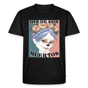 DIA DE LOS MUERTOS - T-shirt Premium bio Homme - noir - Devant - Nico (187cm)