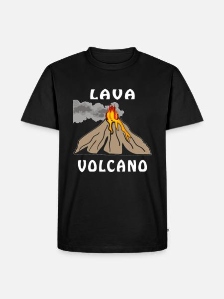 LAVA VOLCANO - Men's Premium Organic T-Shirt - black