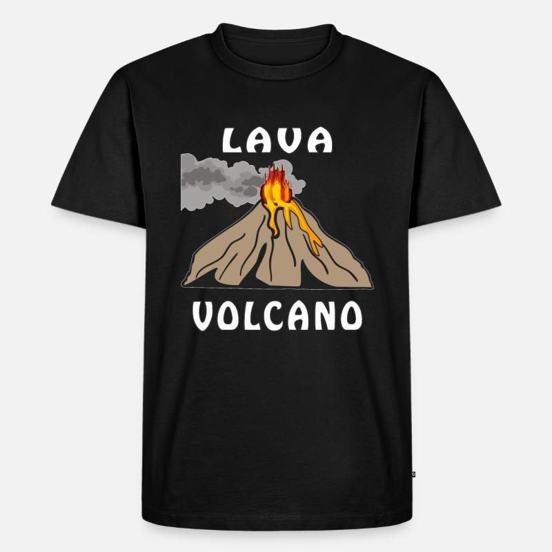 LAVA VOLCANO - Männer Premium Bio T-Shirt - Schwarz