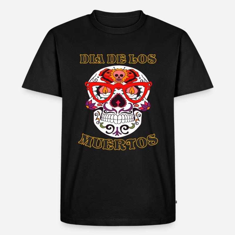 DIA DE LOS MUERTOS - Männer Premium Bio T-Shirt - Schwarz