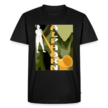 COR DES ALPES - T-shirt Premium bio Homme - noir - Devant - Nico (187cm)