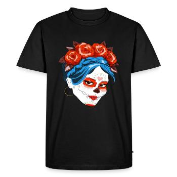 DIA DE LOS MUERTOS - T-shirt Premium bio Homme - noir - Devant - Nico (187cm)