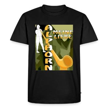 COR DES Alpes mon amour - T-shirt Premium bio Homme - noir - Devant - Nico (187cm)