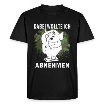 JE VOULAIS PERDRE DU POIDS - T-shirt Premium bio Homme - noir - Devant - Nico (187cm)