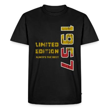 ANNÉE 1957 - T-shirt Premium bio Homme - noir - Devant - Nico (187cm)