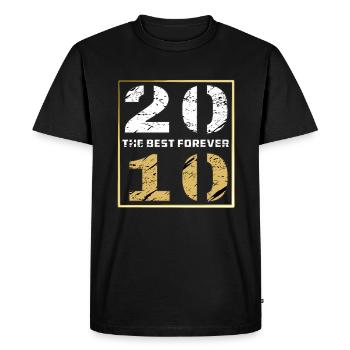 THE BEST FOREVER 2010 - Men's Premium Organic T-Shirt - black - Front - Nico (187cm)