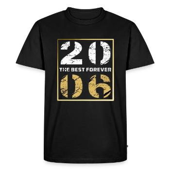 THE BEST FOREVER 2006 - Men's Premium Organic T-Shirt - black - Front - Nico (187cm)
