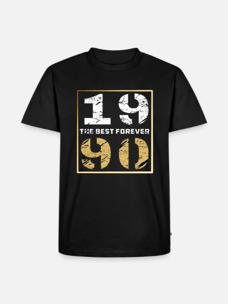 THE BEST FOREVER 1990 - Men's Premium Organic T-Shirt - black