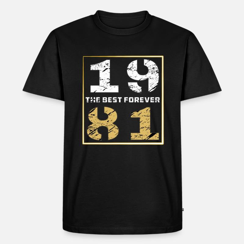 THE BEST FOREVER 1981 - Männer Premium Bio T-Shirt - Schwarz
