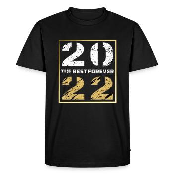 THE BEST FOREVER 2022 - Men's Premium Organic T-Shirt - black - Front - Nico (187cm)