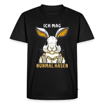LAPIN J’AIME LES LAPINS - T-shirt Premium bio Homme - noir - Devant - Nico (187cm)