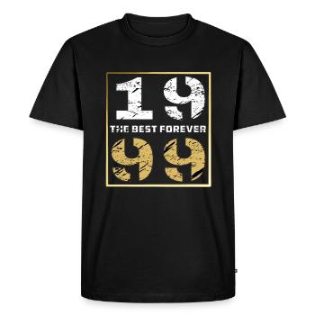 THE BEST FOREVER 1999 - Men's Premium Organic T-Shirt - black - Front - Nico (187cm)