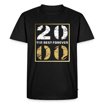 LE MEILLEUR FOREVER 2000 - T-shirt Premium bio Homme - noir - Devant - Nico (187cm)