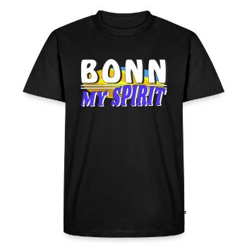 BONN MON - T-shirt Premium bio Homme - noir - Devant - Nico (187cm)