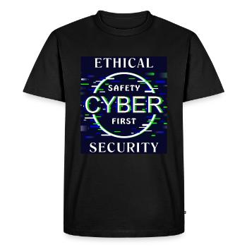 Ethical Cyber Security - Men's Premium Organic T-Shirt - black - Front - Nico (187cm)