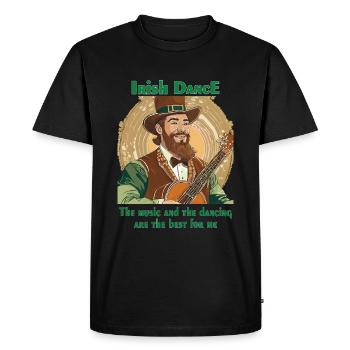 IRISH DANCE The music and the dancing - Männer Premium Bio T-Shirt - Schwarz - Vorne - Nico (187cm)
