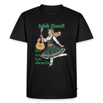 IRISH DANCE Let us go dancing - Men's Premium Organic T-Shirt - black - Front - Nico (187cm)