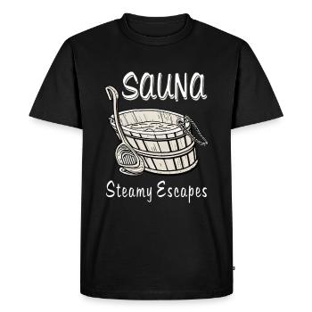 SAUNA Escapades torrides - T-shirt Premium bio Homme - noir - Devant - Nico (187cm)