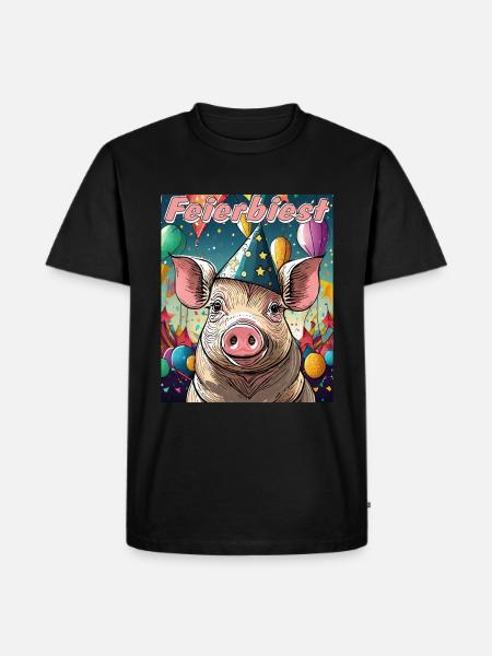 PIG CELEBRATION BEAST - Men's Premium Organic T-Shirt - black