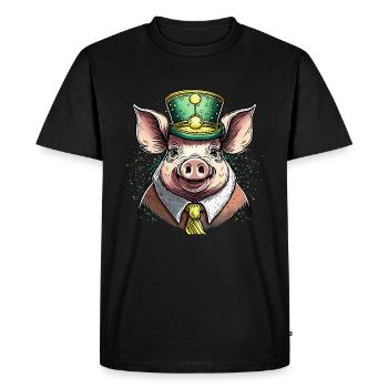 CÉLÉBRATIONS DU COCHON - T-shirt Premium bio Homme - noir - Devant - Nico (187cm)