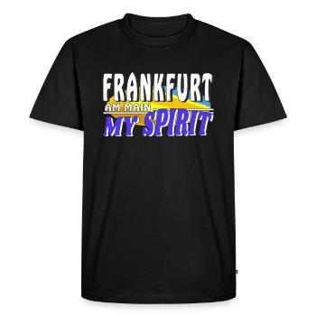 FRANKFURT AM MAIN MY SPIRIT - Men's Premium Organic T-Shirt - black - Front - Nico (187cm)
