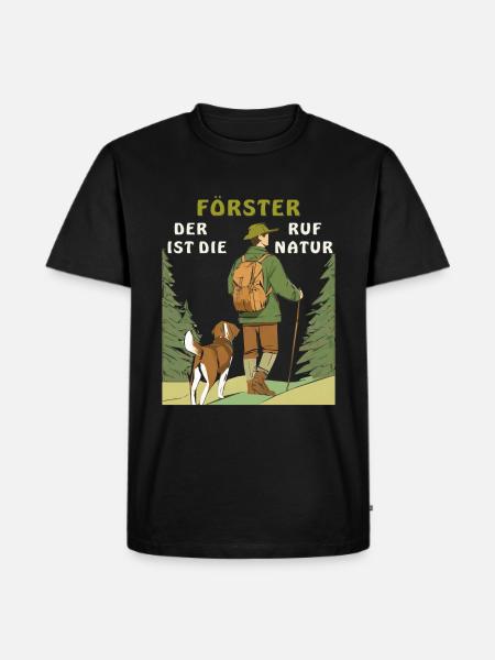 FORESTER'S CALL OF NATURE - Men's Premium Organic T-Shirt - black