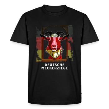 CHÈVRE ALLEMANDE QUI SE PLAINT - T-shirt Premium bio Homme - noir - Devant - Nico (187cm)