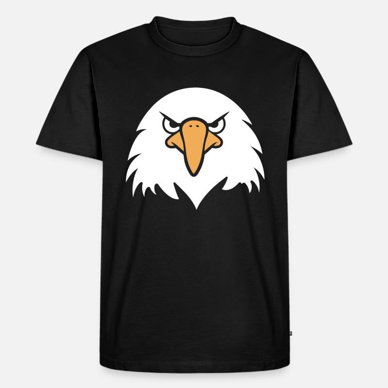 Adler-Vogel - Männer Premium Bio T-Shirt - Schwarz