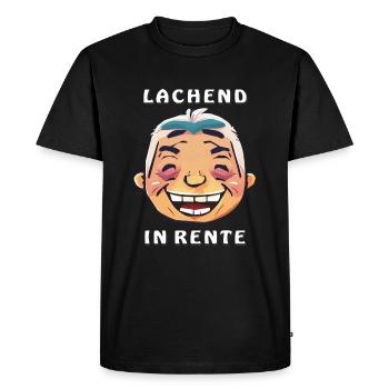 UN RETRAITÉ RIT À LA RETRAITE - T-shirt Premium bio Homme - noir - Devant - Nico (187cm)
