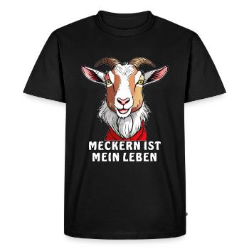 LA CHÈVRE QUI SE PLAINT, C’EST MA VIE - T-shirt Premium bio Homme - noir - Devant - Nico (187cm)
