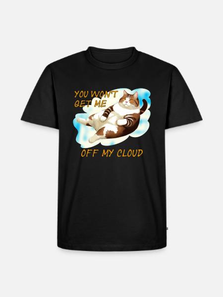 CAT MY CLOUD - Men's Premium Organic T-Shirt - black