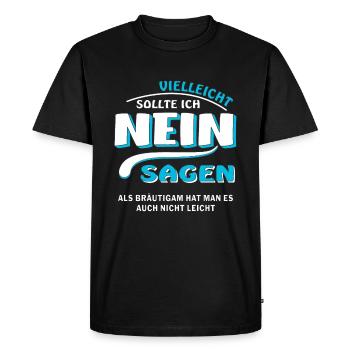 DIRE NON AU MARIÉ - T-shirt Premium bio Homme - noir - Devant - Nico (187cm)
