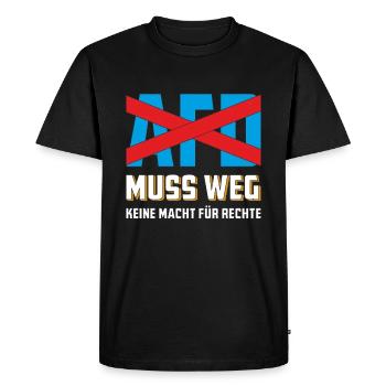 L’AFD DOIT PARTIR - T-shirt Premium bio Homme - noir - Devant - Nico (187cm)