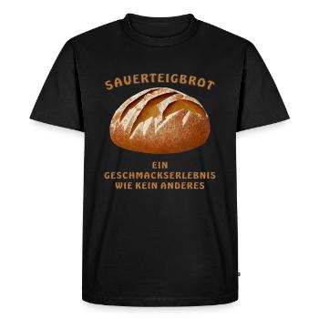 BREAD SOURDOUGH BREAD IS A TASTE EXPERIENCE LIKE - Men's Premium Organic T-Shirt - black - Front - Nico (187cm)