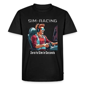 SIM RACING Zéro à Sim - T-shirt Premium bio Homme - noir - Devant - Nico (187cm)
