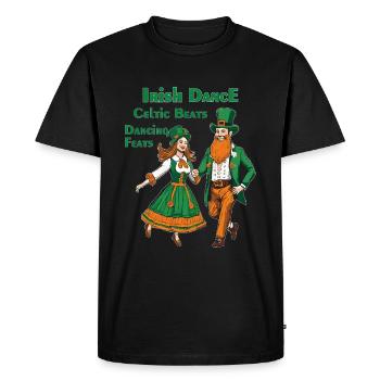 IRISH DANCE CELTIC BEATS DANCING FEATS - Men's Premium Organic T-Shirt - black - Front - Nico (187cm)