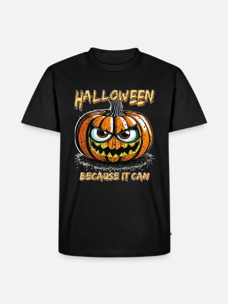 HALLOWEEN BECAUSE IT CAN - Men's Premium Organic T-Shirt - black